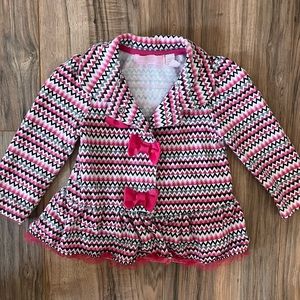 🌼 3 for $20 Pink White and Black Baby Girl Blazer